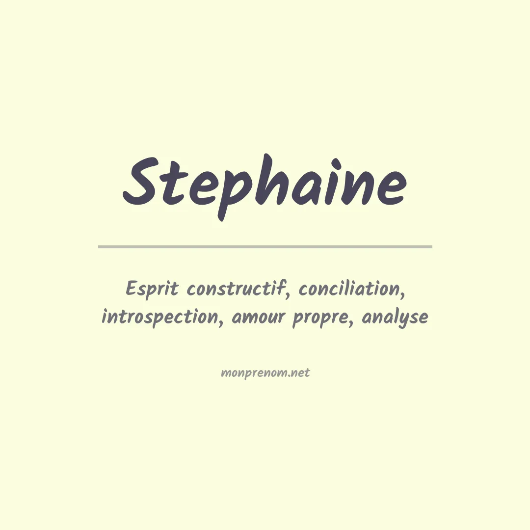 Signification du prénom Stephaine