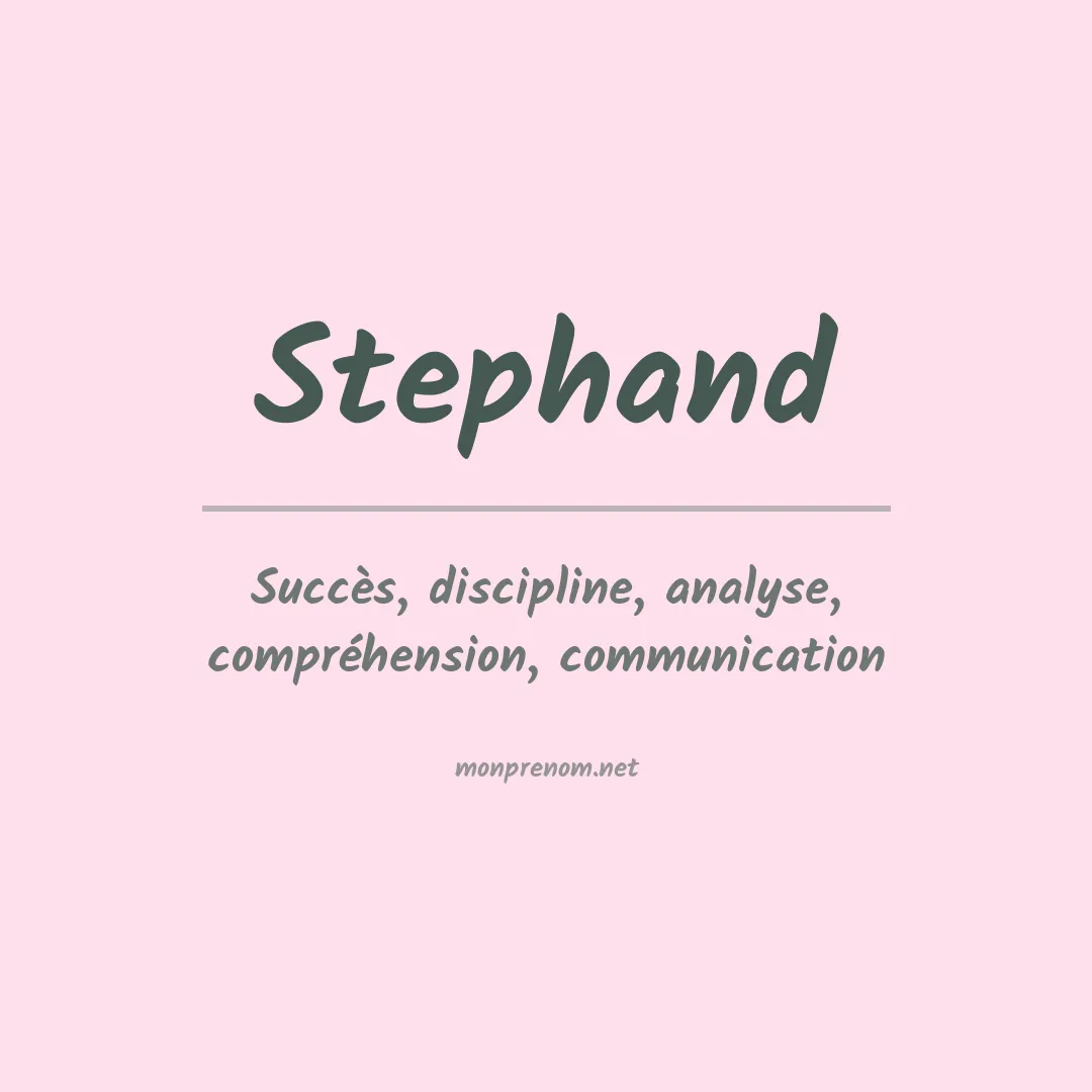 Signification du prénom Stephand