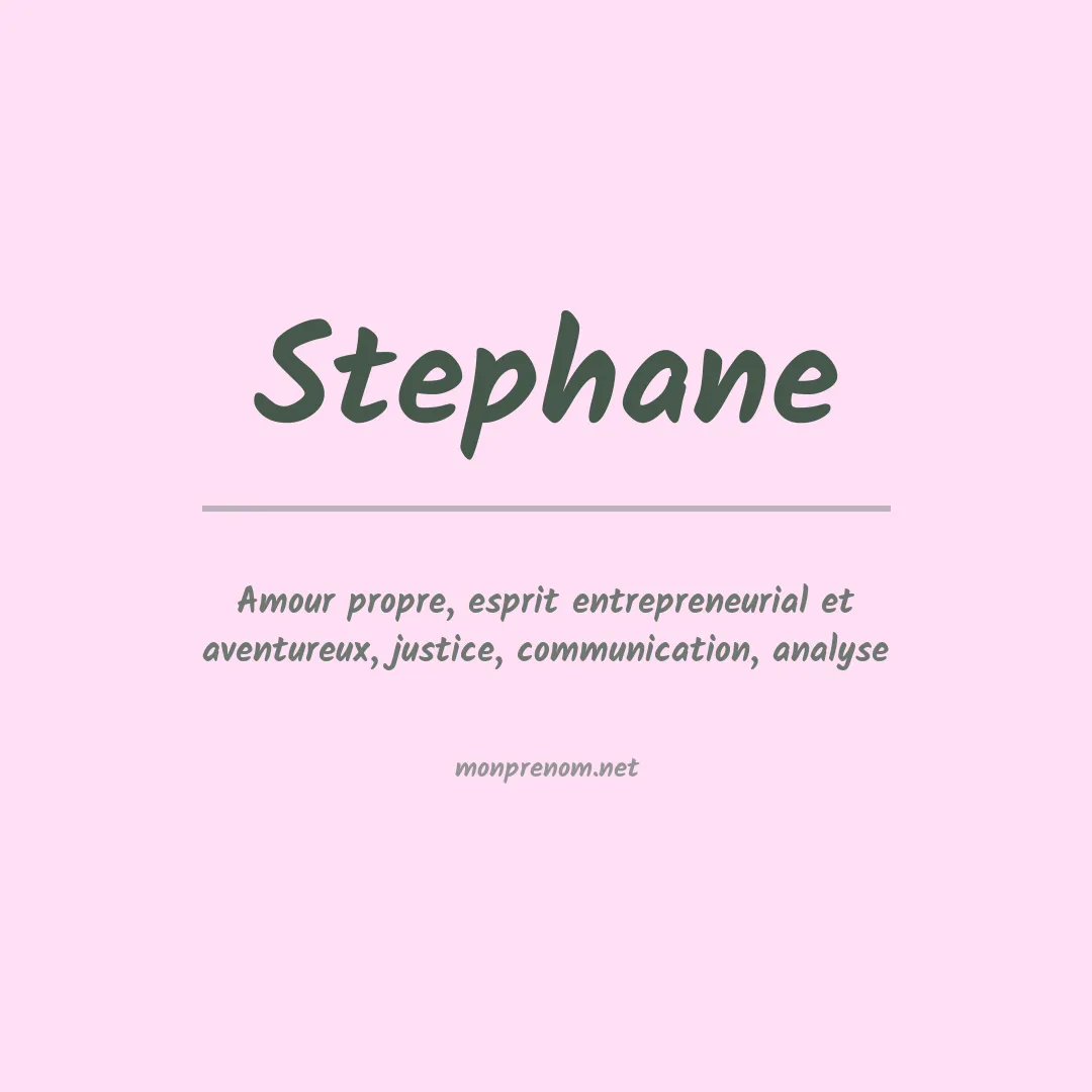 Prénom Stephane