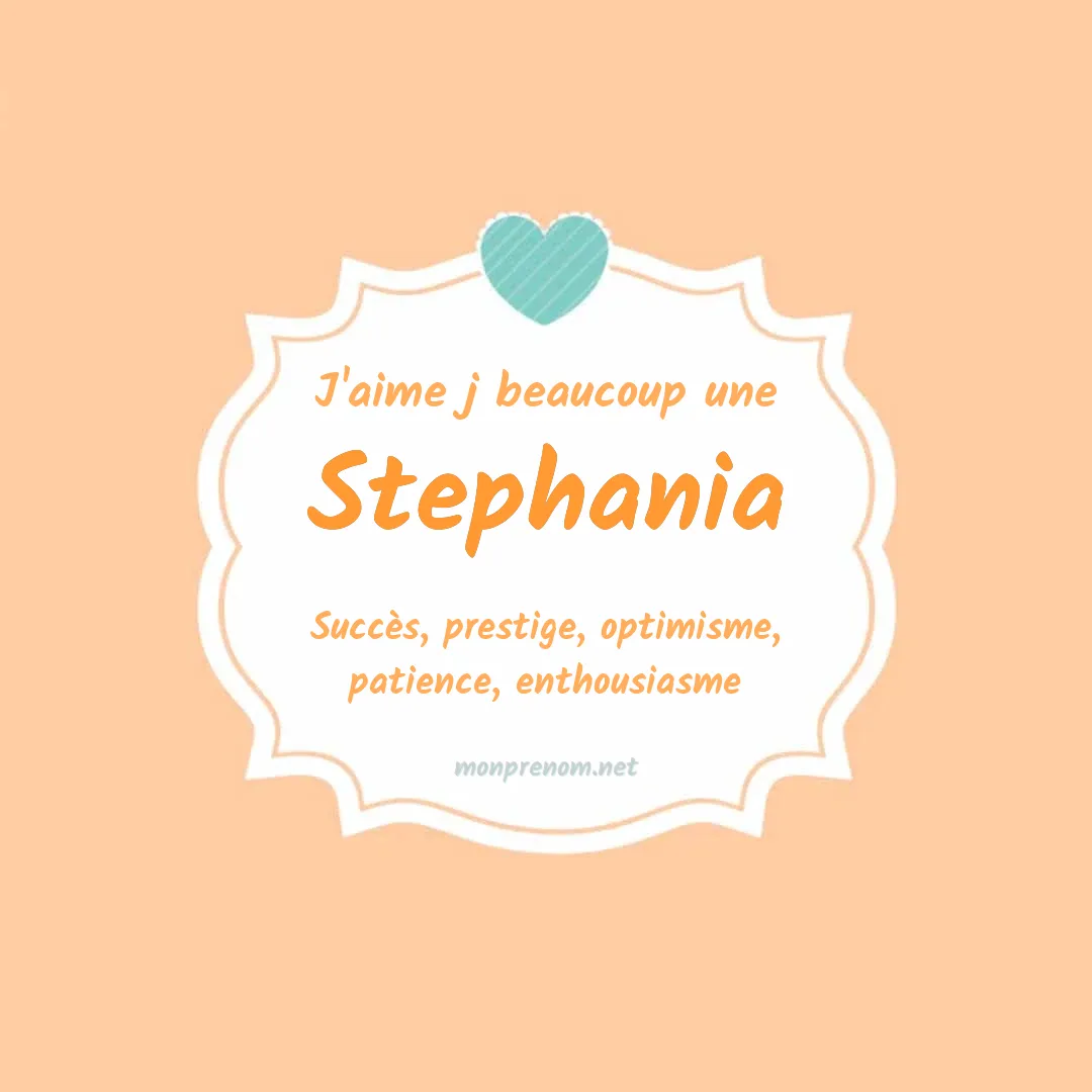 J'aime beaucoup Stephania