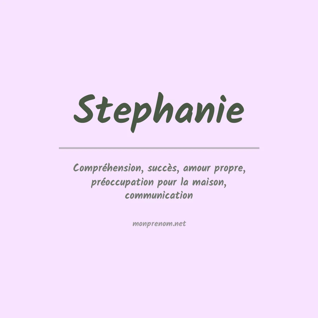 Prénom Stephanie