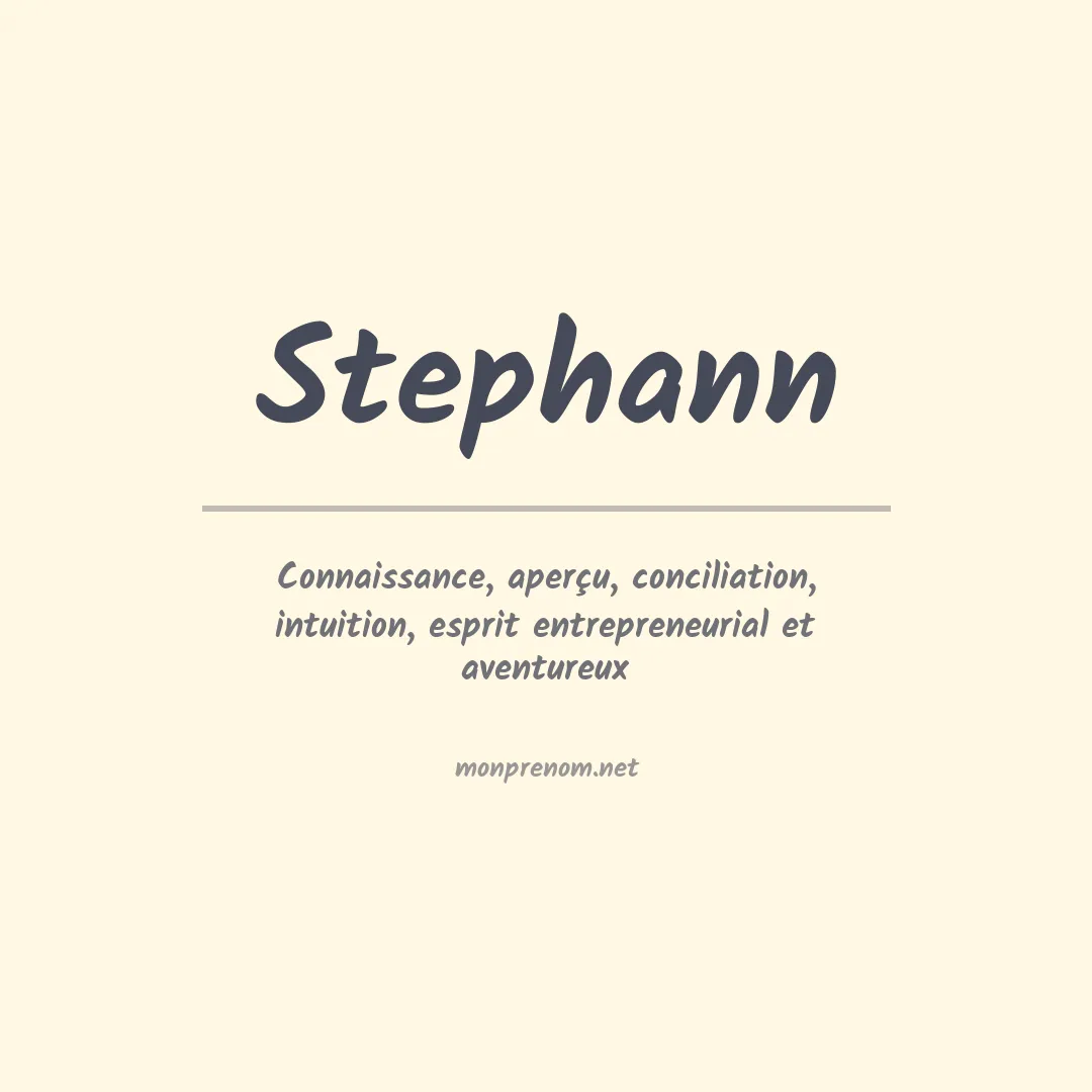 Signification du prénom Stephann