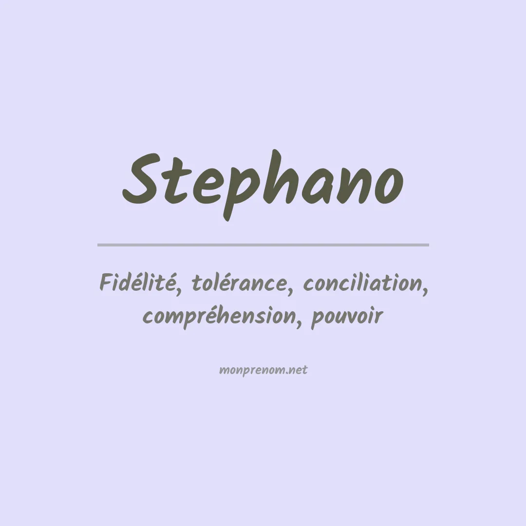 Prénom Stephano