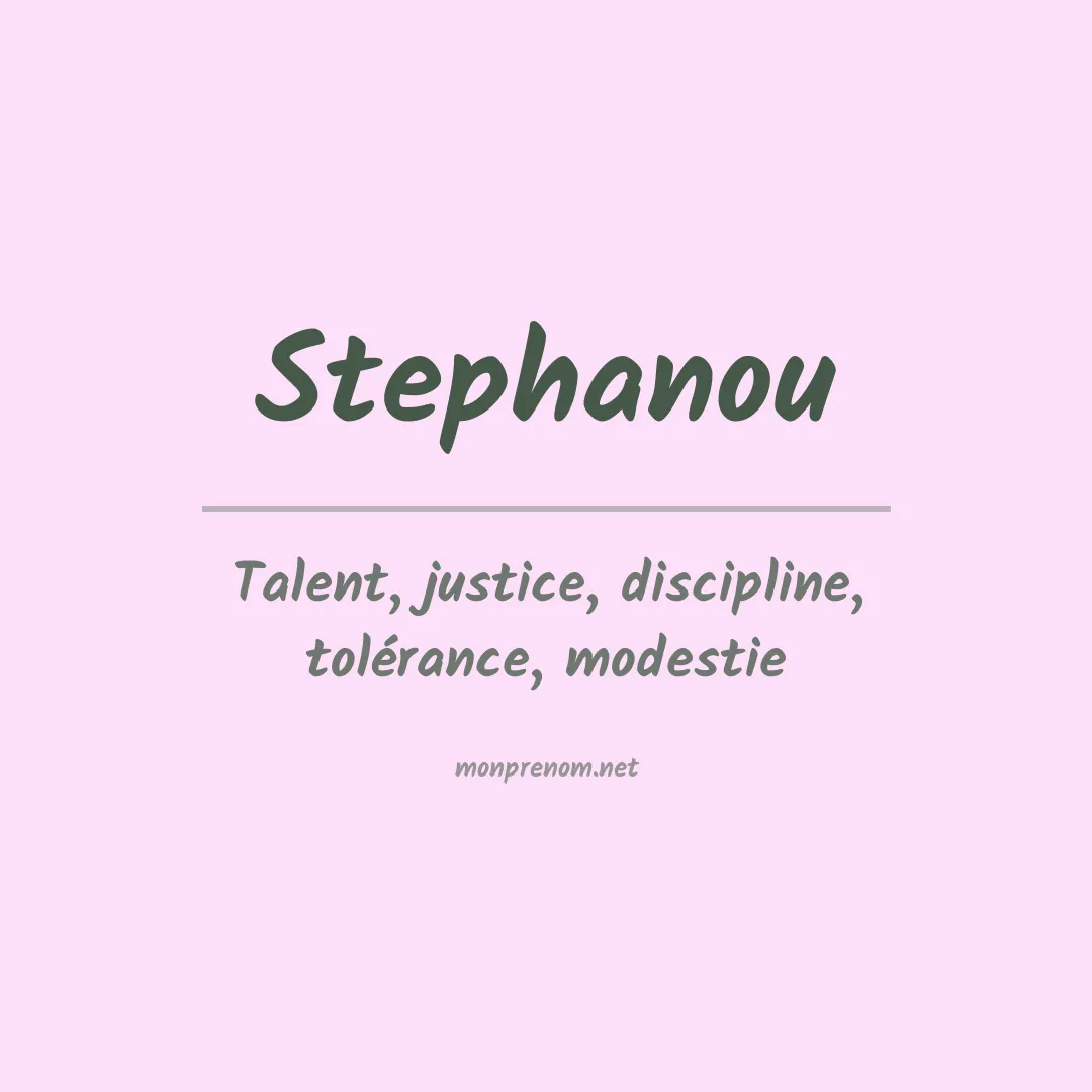 Signification du prénom Stephanou