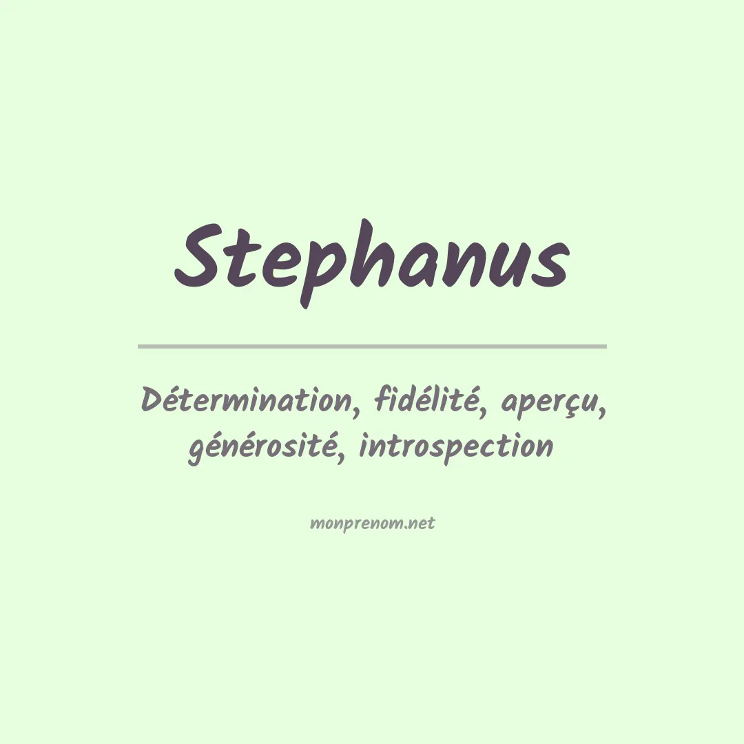 Prénom Stephanus