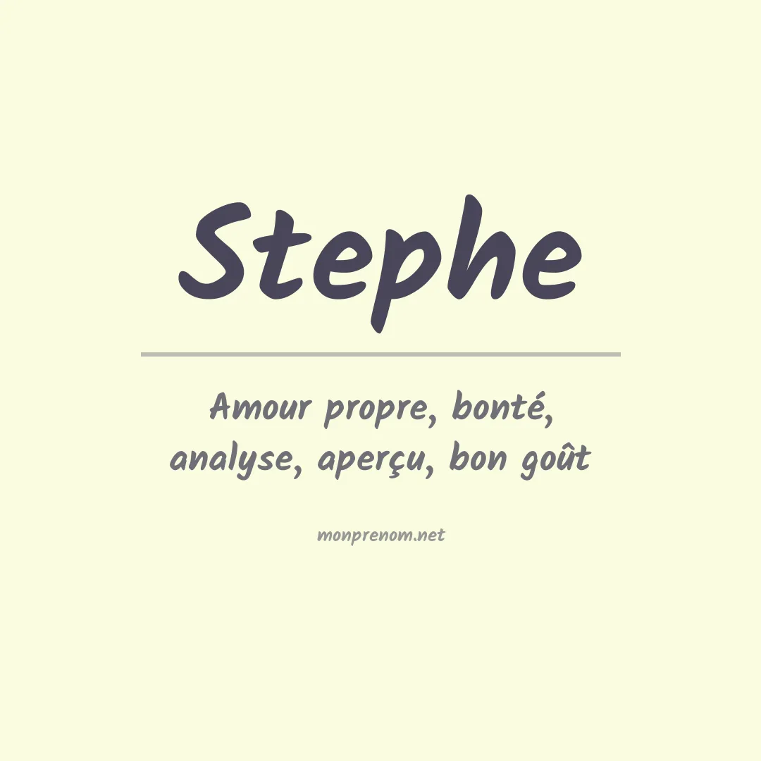 Signification du prénom Stephe