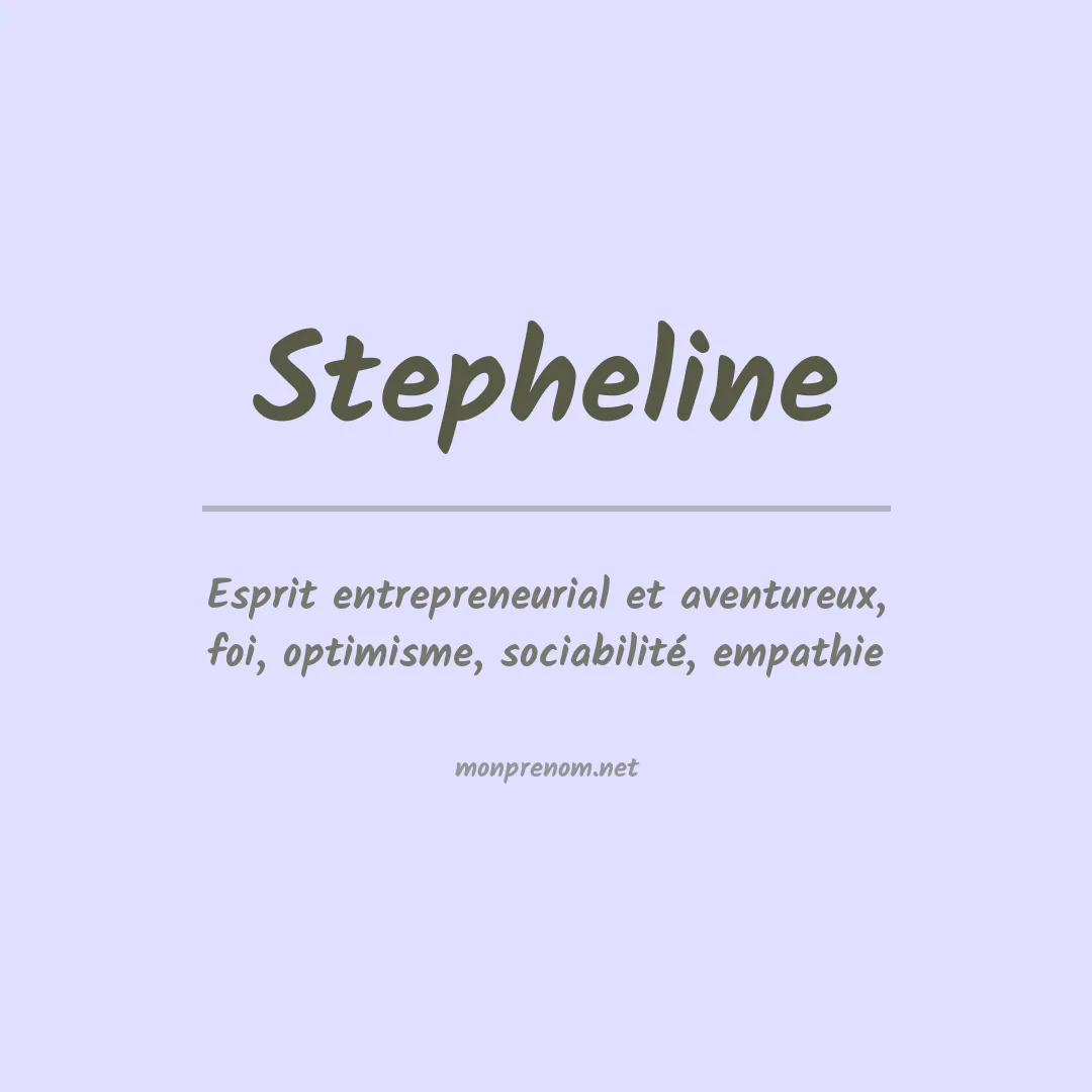 Signification du prénom Stepheline