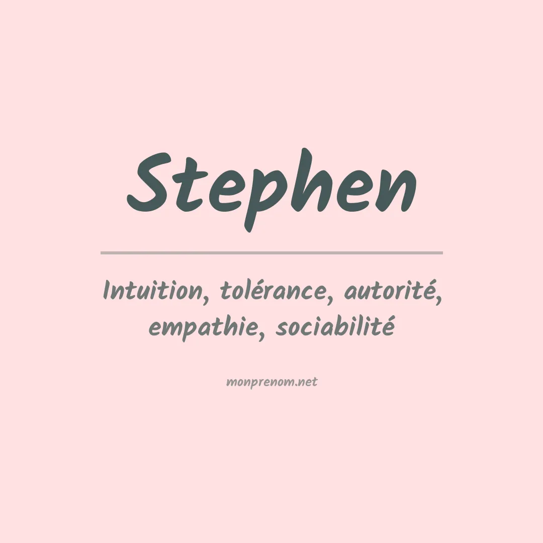 Prénom Stephen