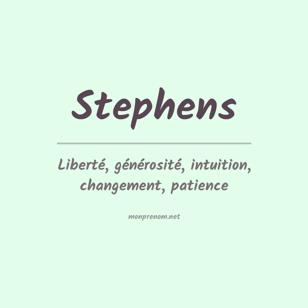 Prénom Stephens