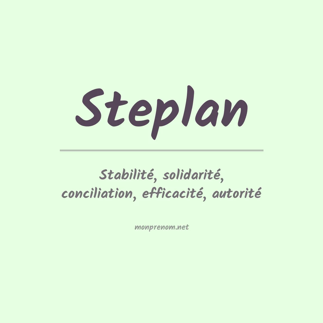 Prénom Steplan