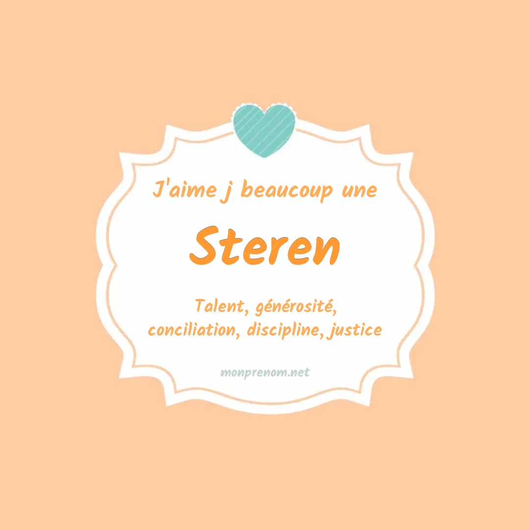 J'aime beaucoup Steren