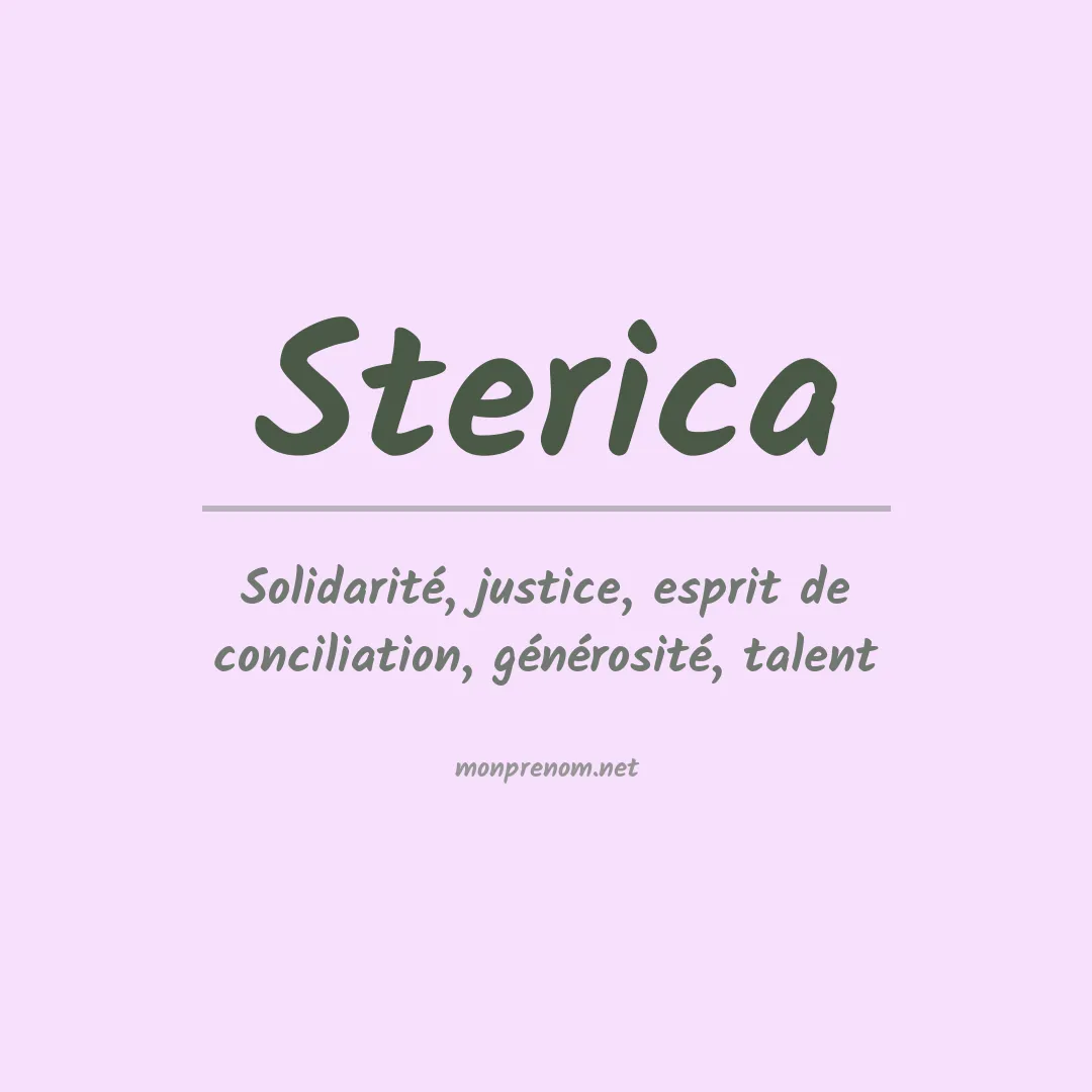 Signification du prénom Sterica