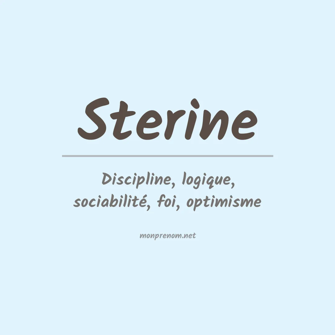 Signification du prénom Sterine
