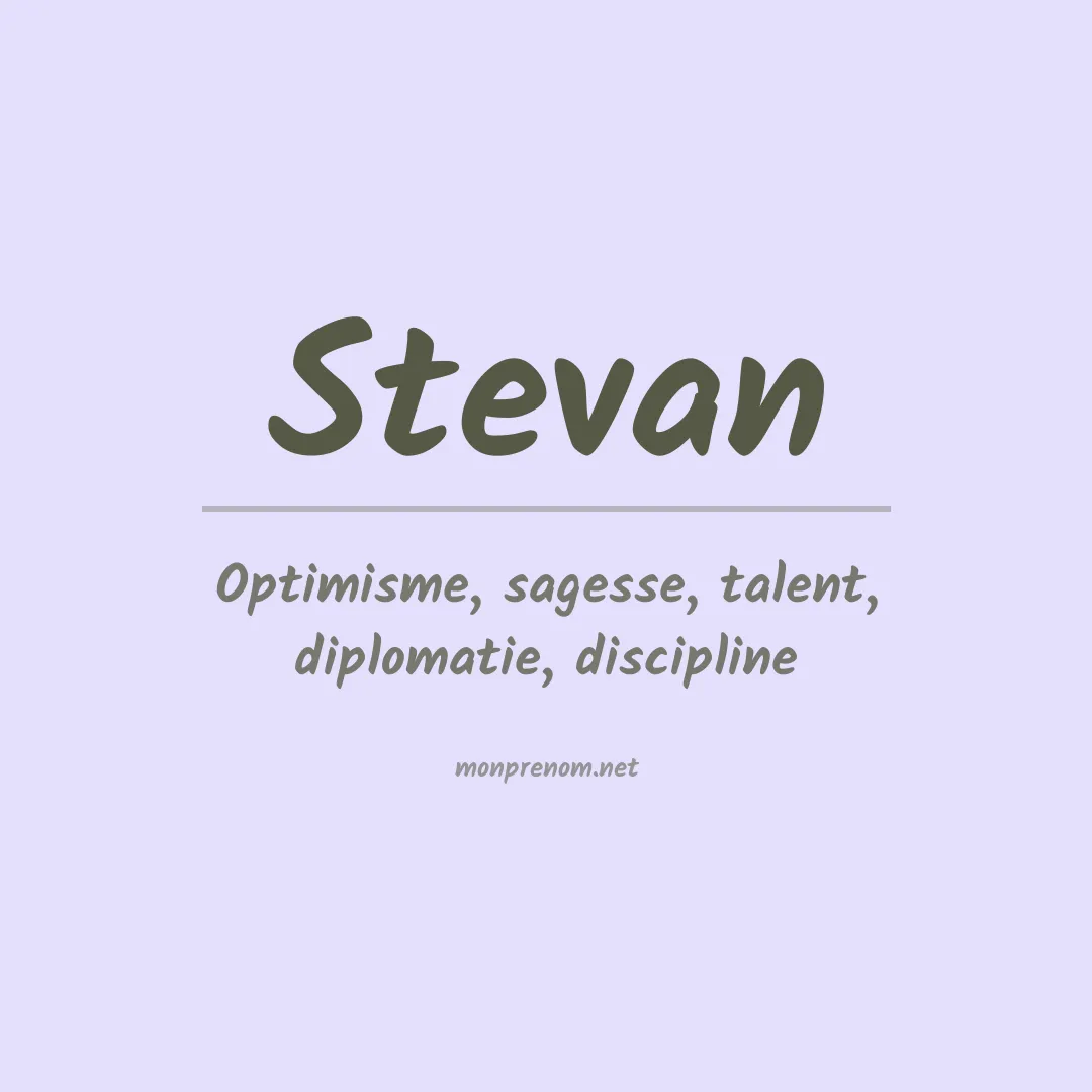 Prénom Stevan