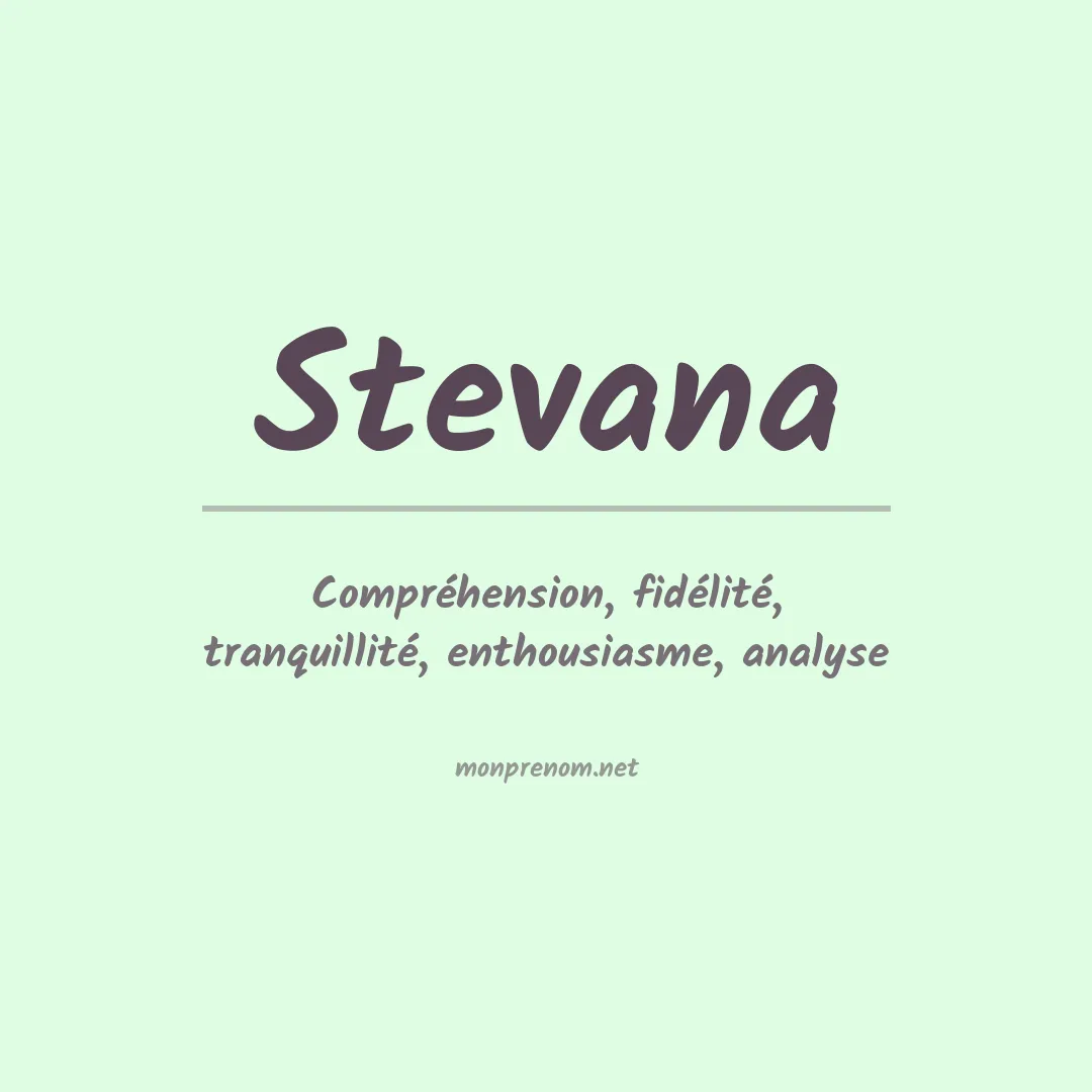Signification du prénom Stevana