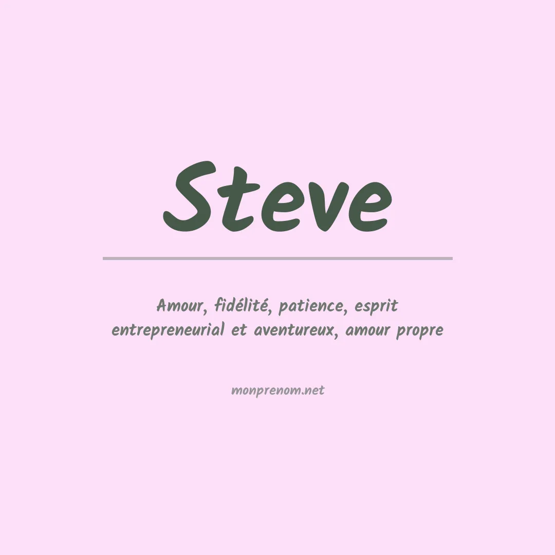 Prénom Steve