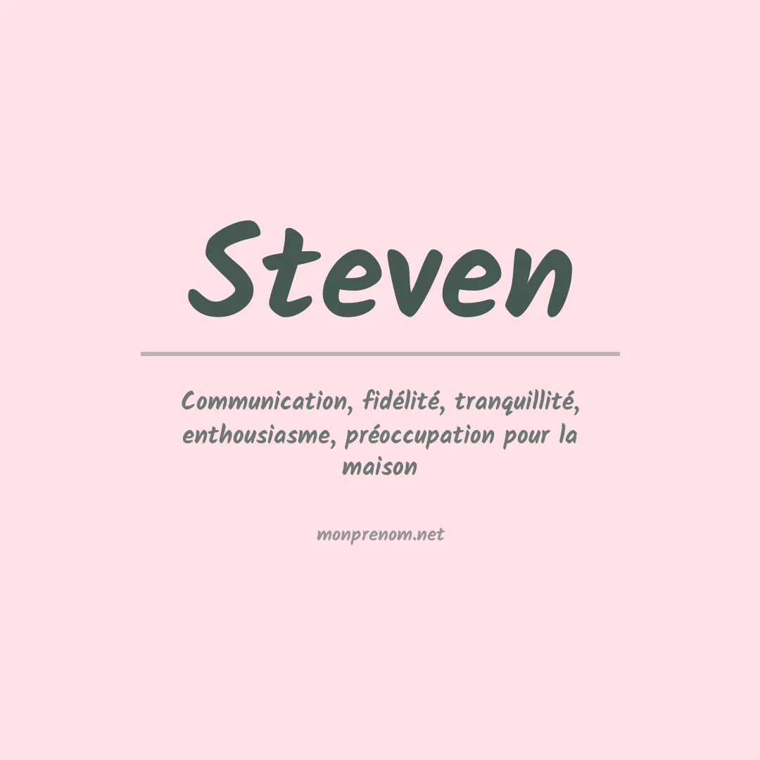 Prénom Steven