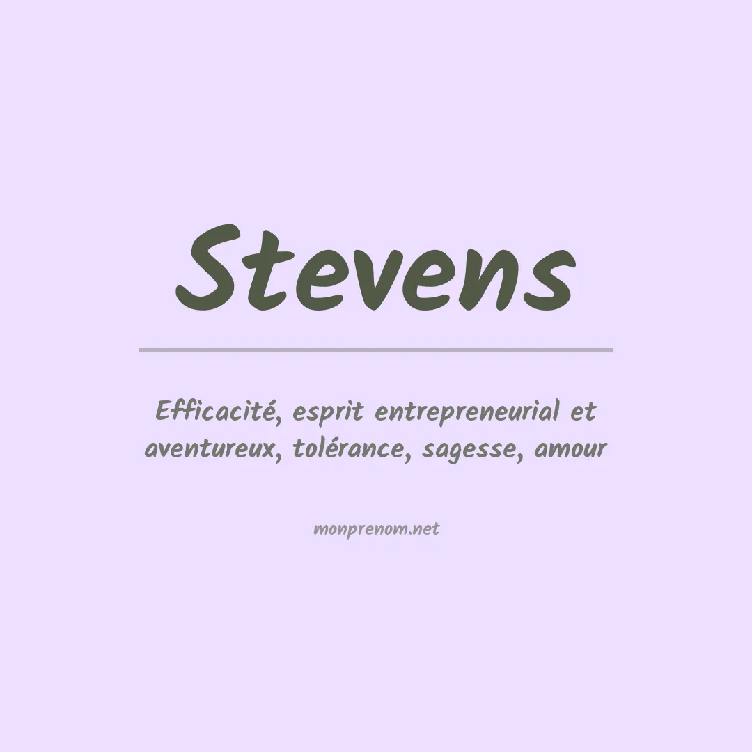 Prénom Stevens