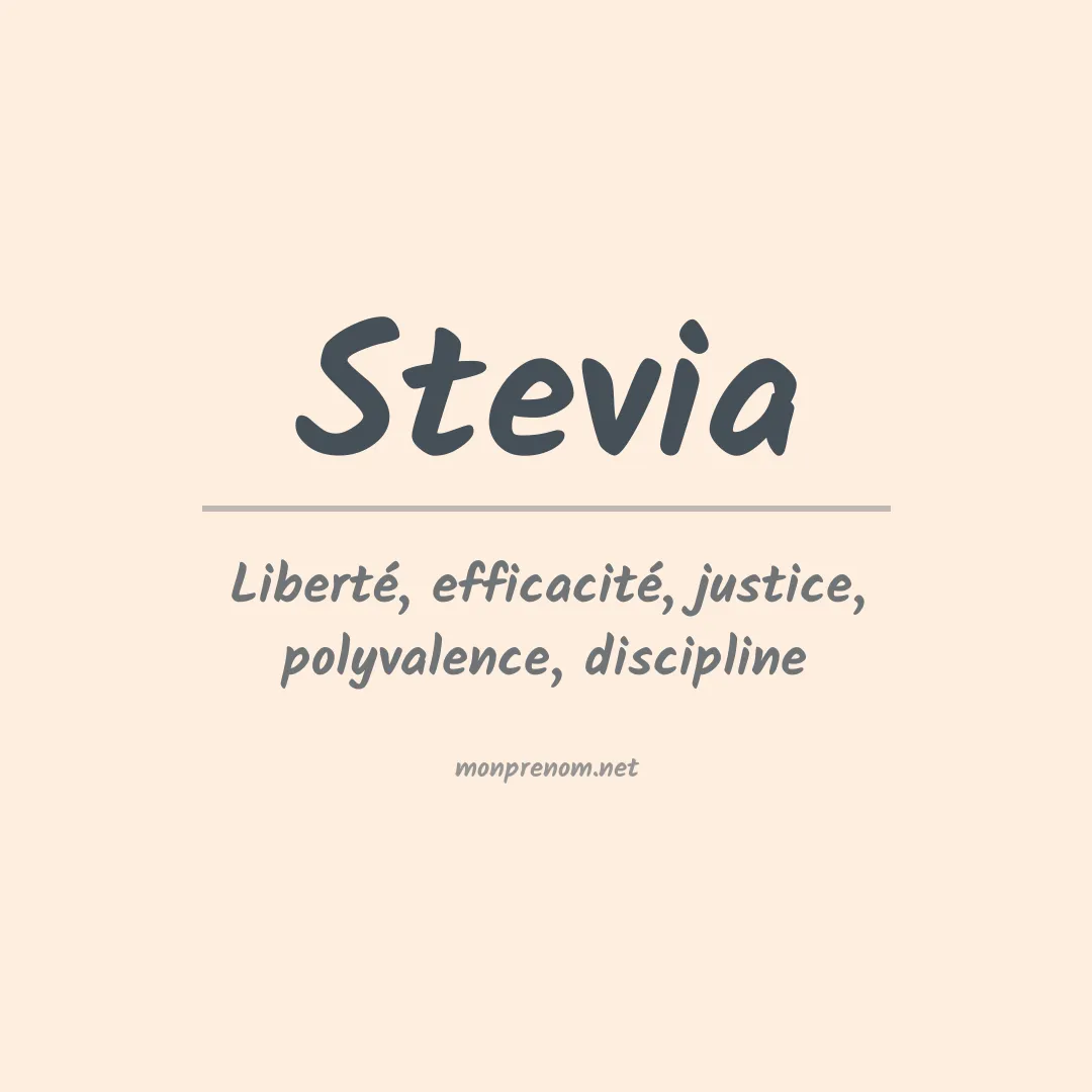 Signification du prénom Stevia