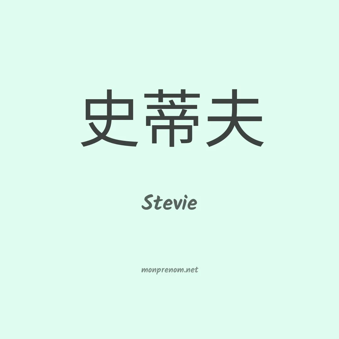 Stevie en chinois