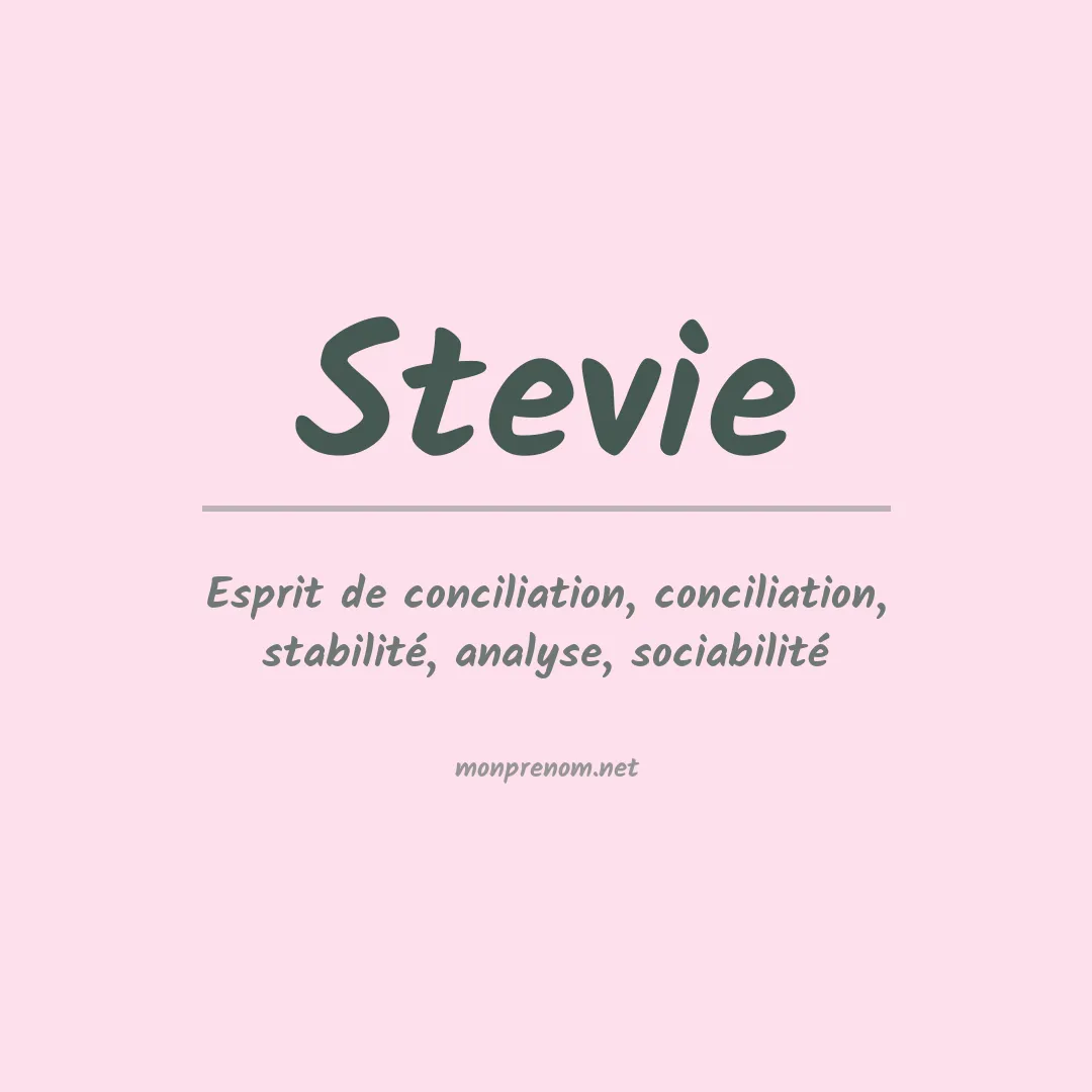 Signification du prénom Stevie