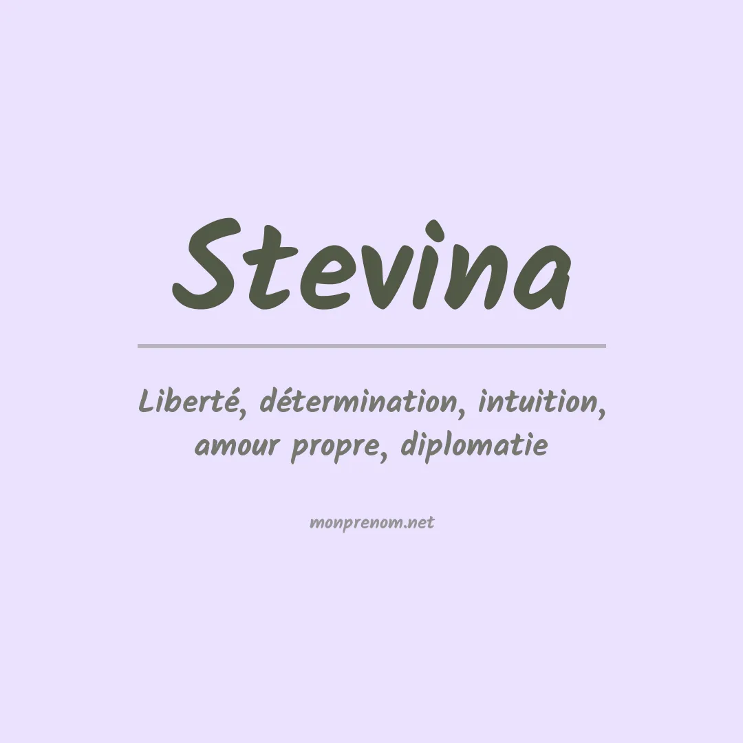 Prénom Stevina