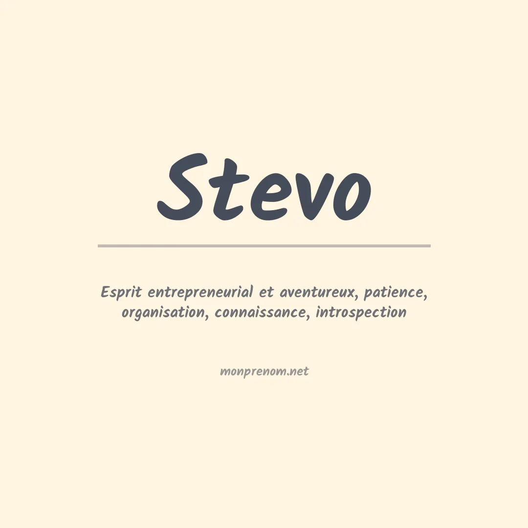 Signification du prénom Stevo