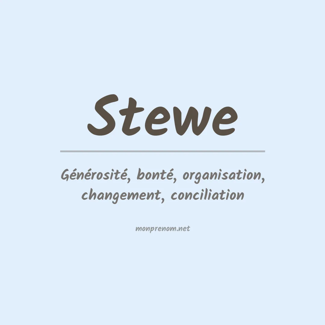 Signification du prénom Stewe