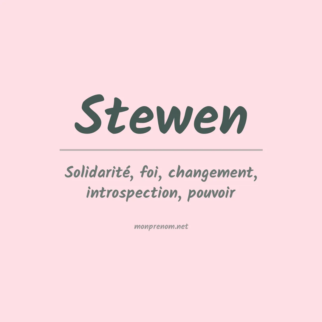 Signification du prénom Stewen
