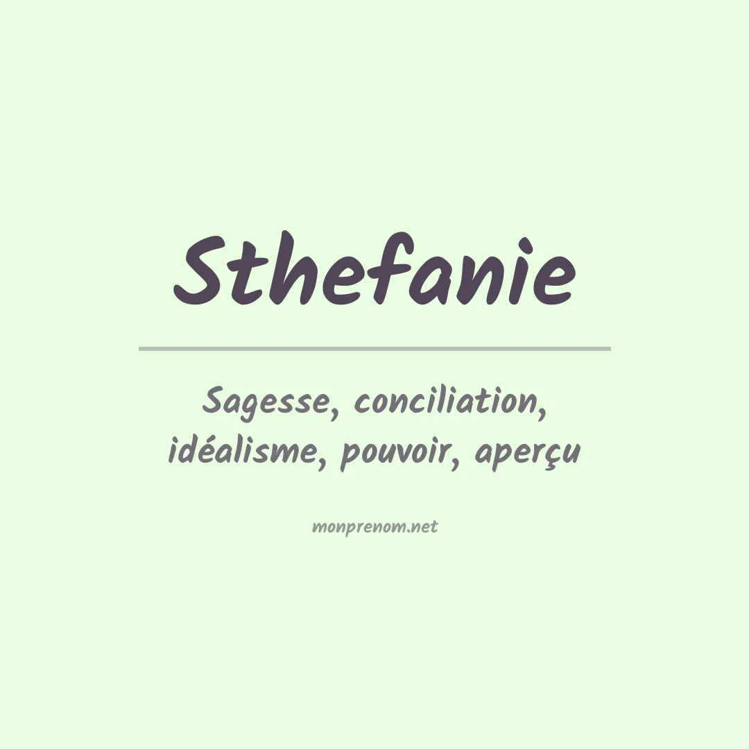Prénom Sthefanie