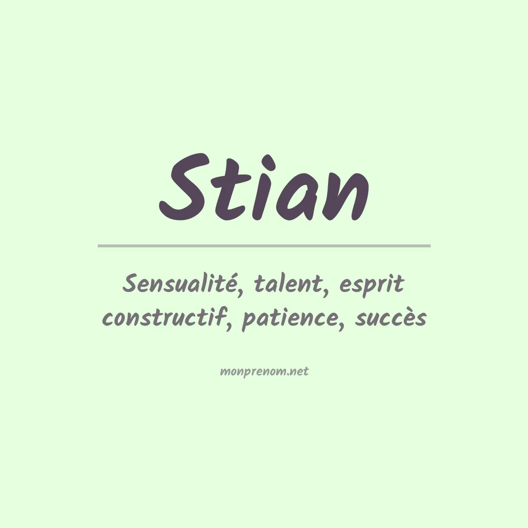 Signification du prénom Stian