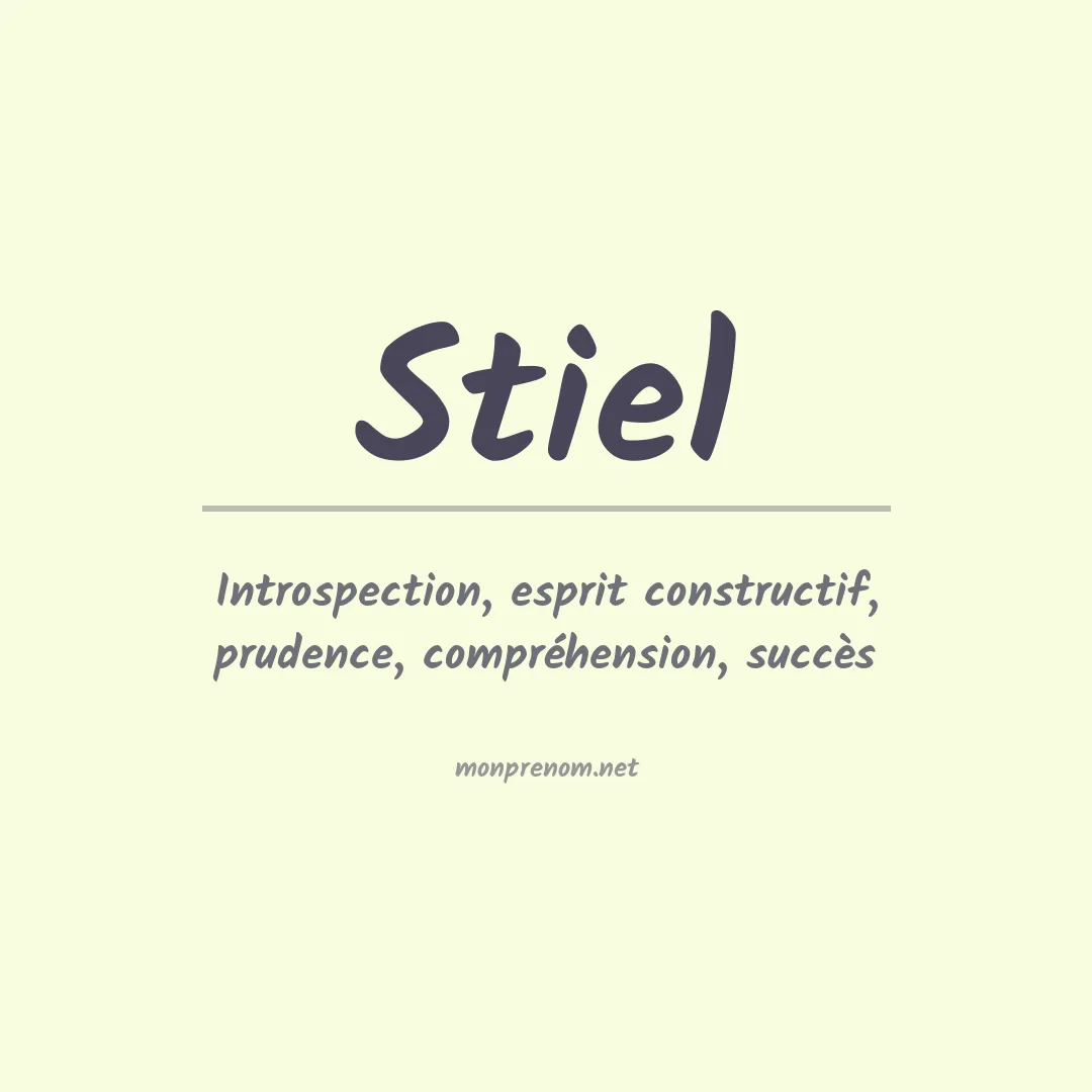 Prénom Stiel