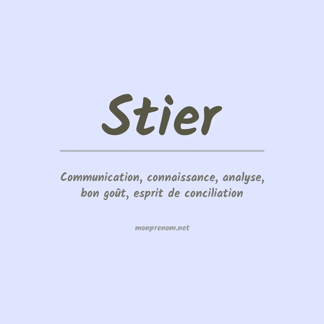 Prénom Stier