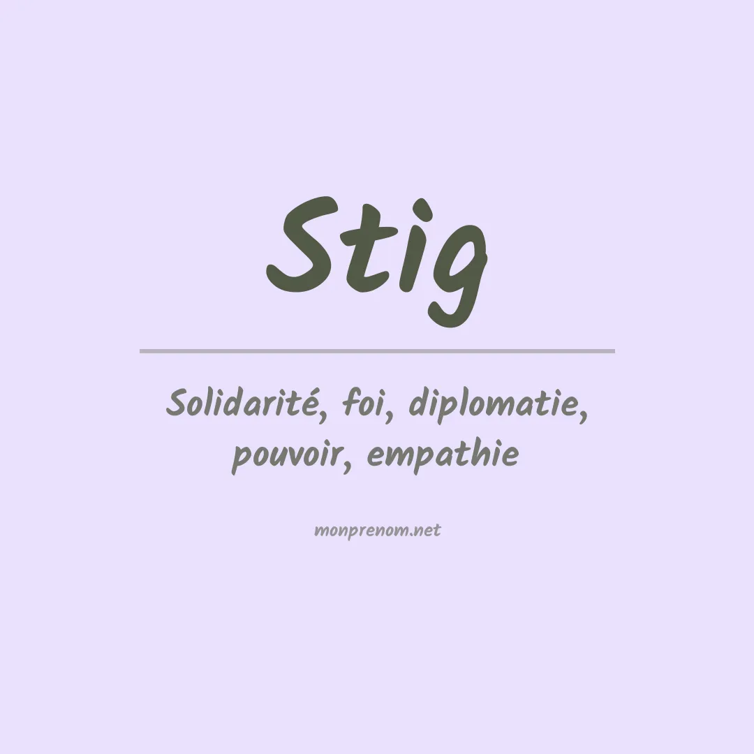 Prénom Stig
