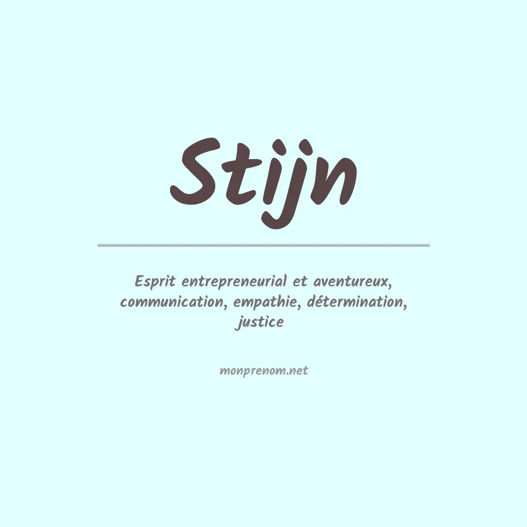 Prénom Stijn