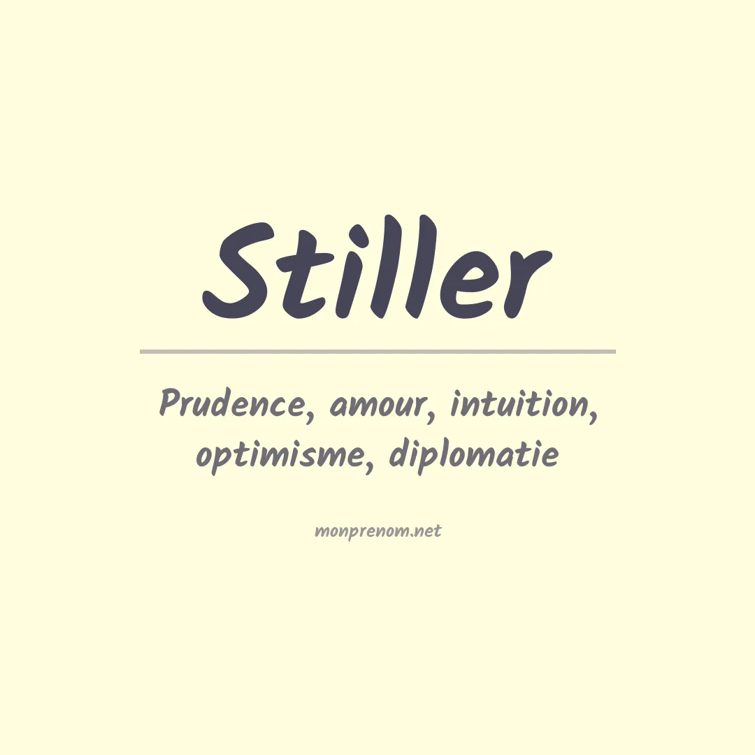 Prénom Stiller