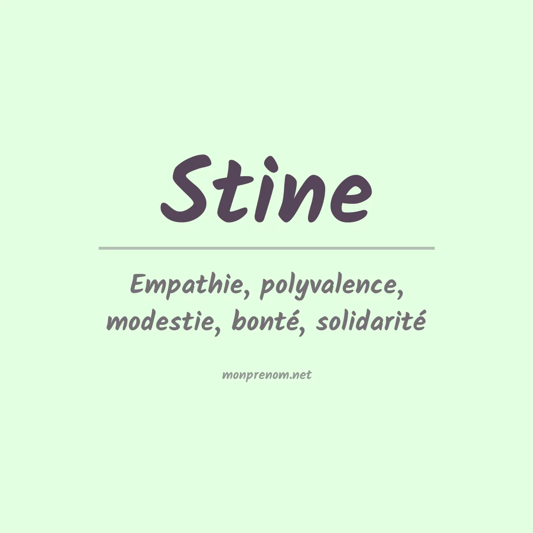 Prénom Stine