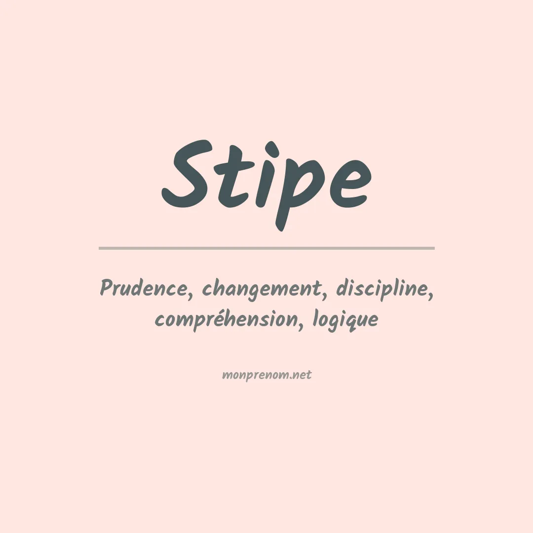 Prénom Stipe