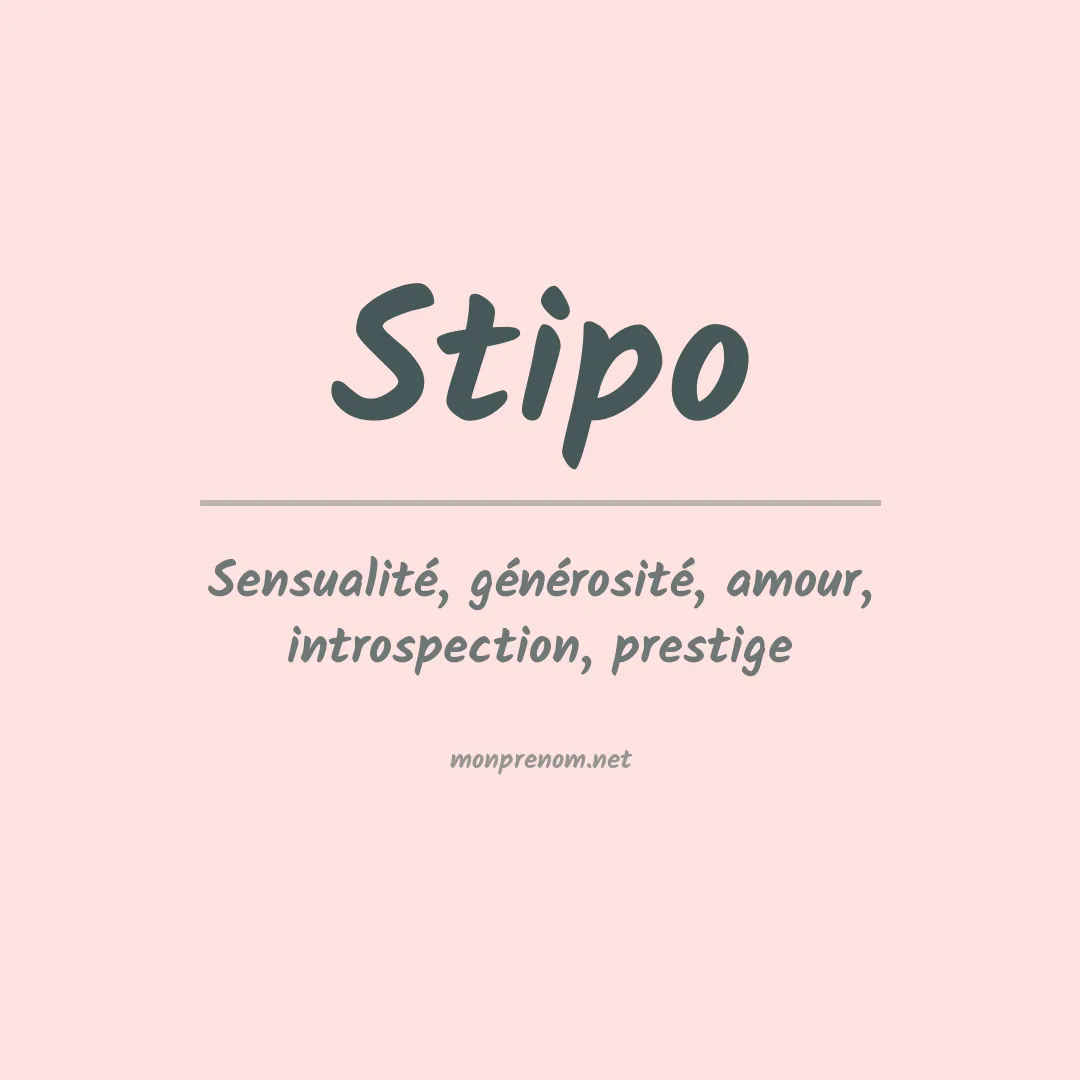 Signification du prénom Stipo