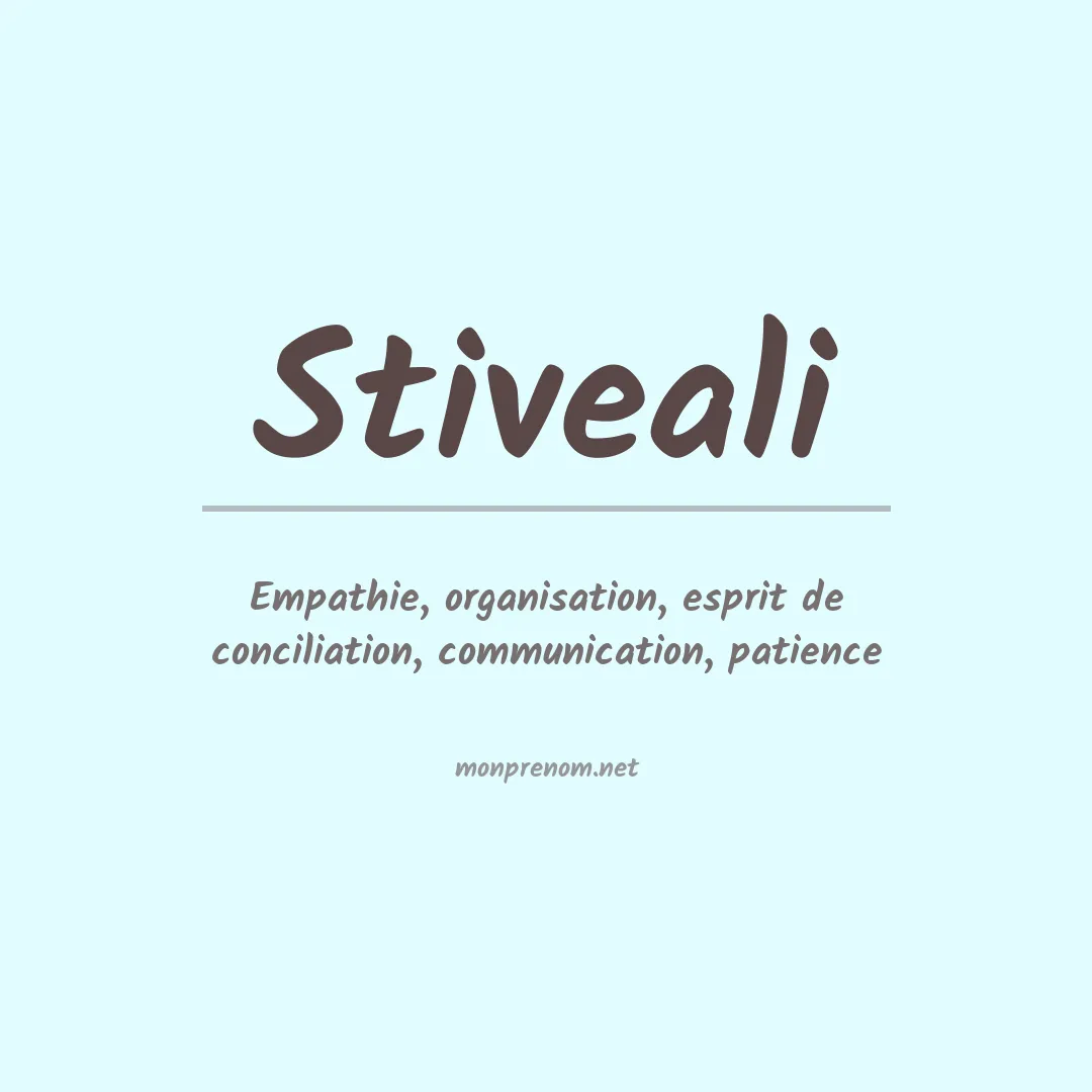 Signification du prénom Stiveali