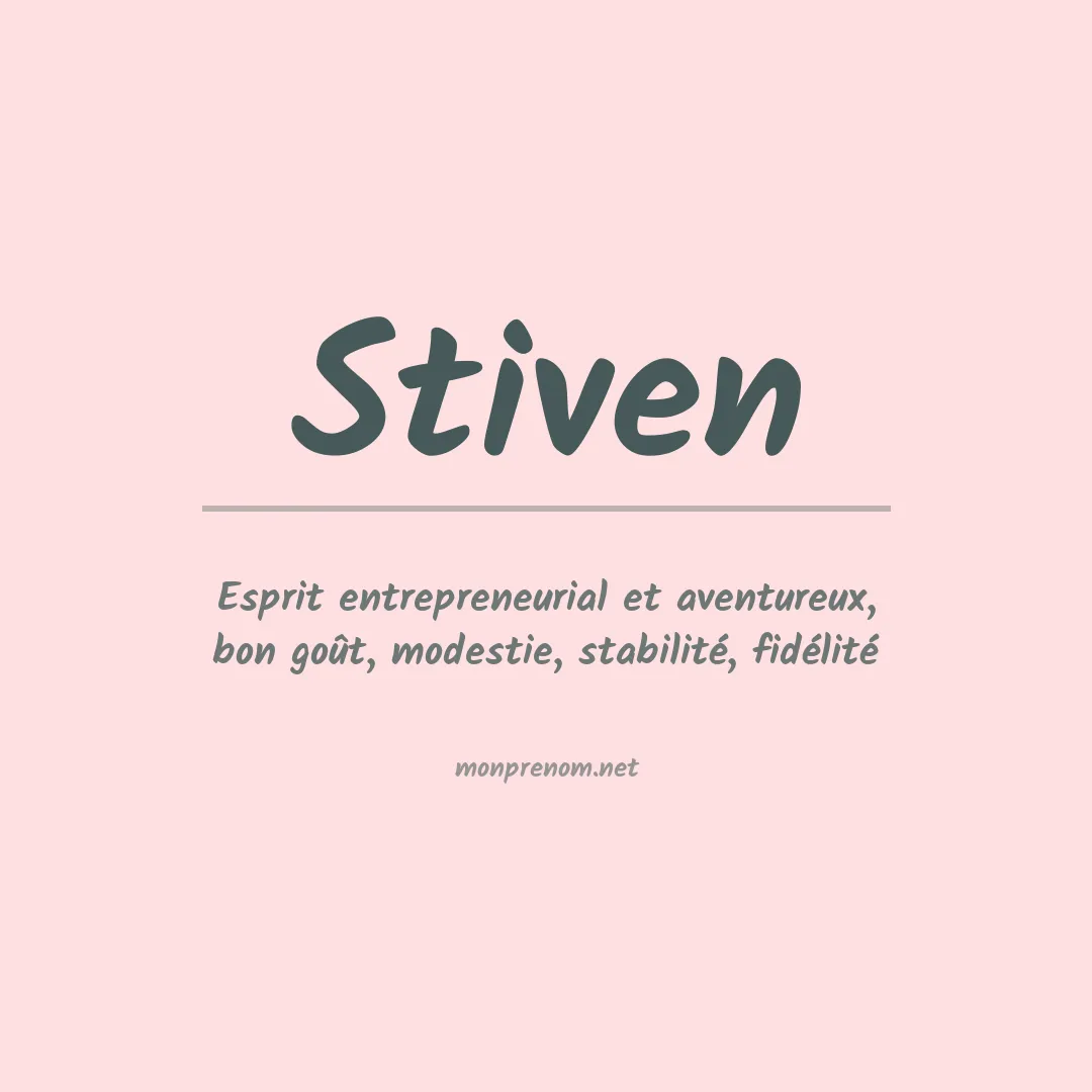 Prénom Stiven