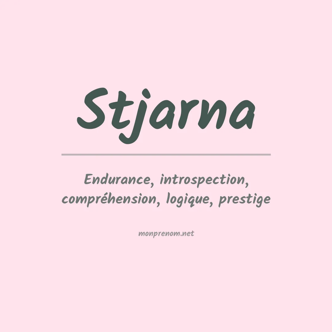 Signification du prénom Stjarna