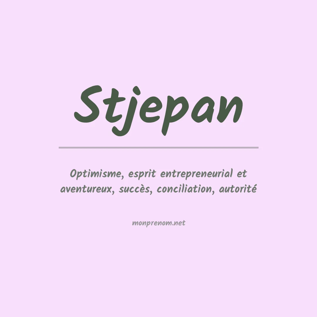 Signification du prénom Stjepan