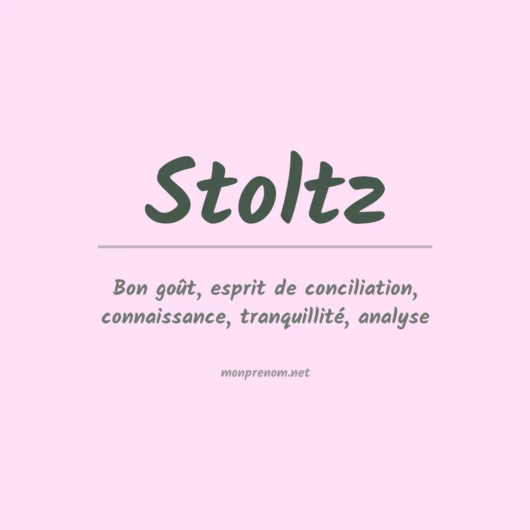 Prénom Stoltz
