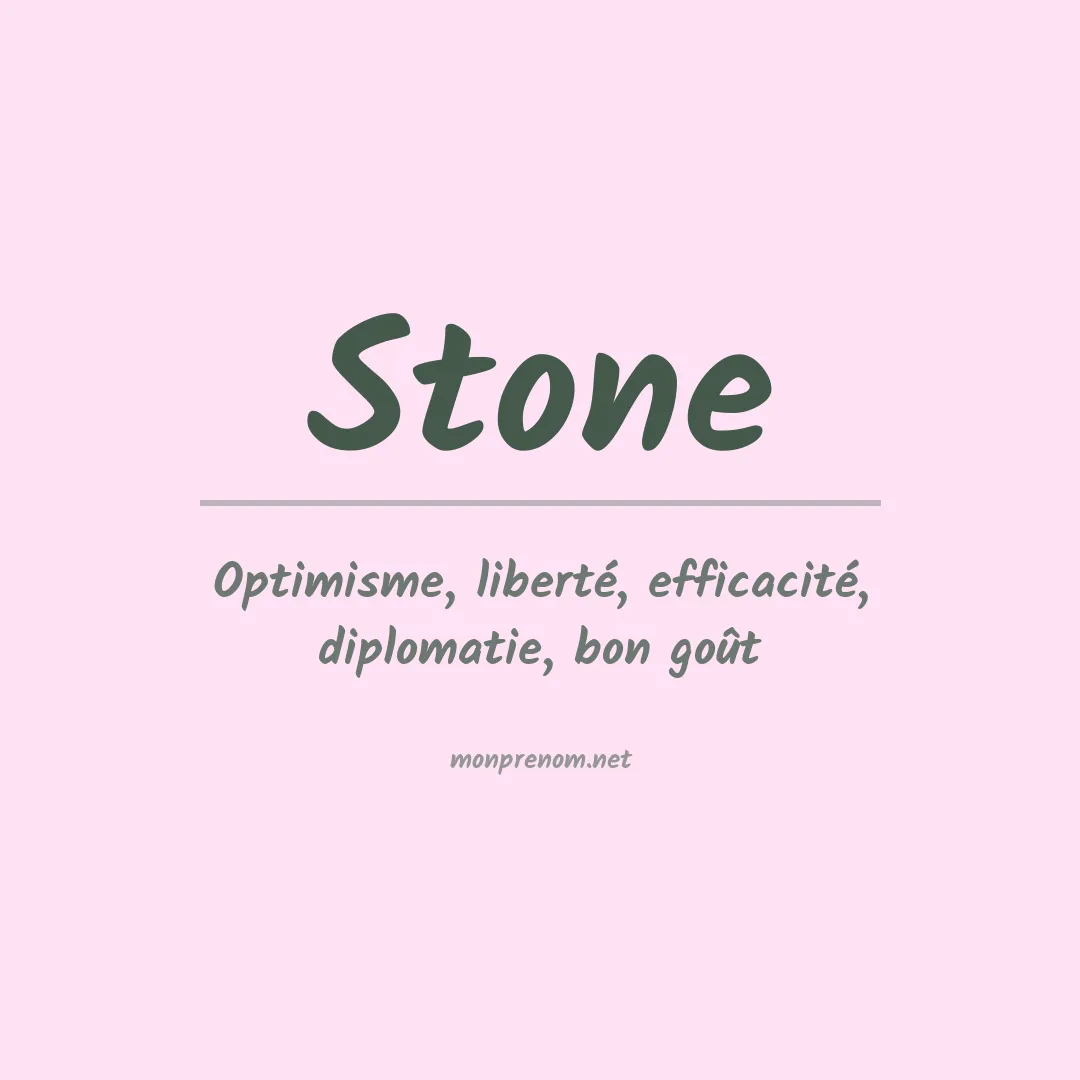 Prénom Stone