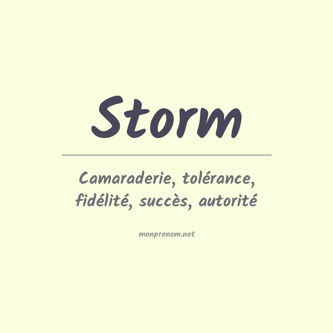 Prénom Storm