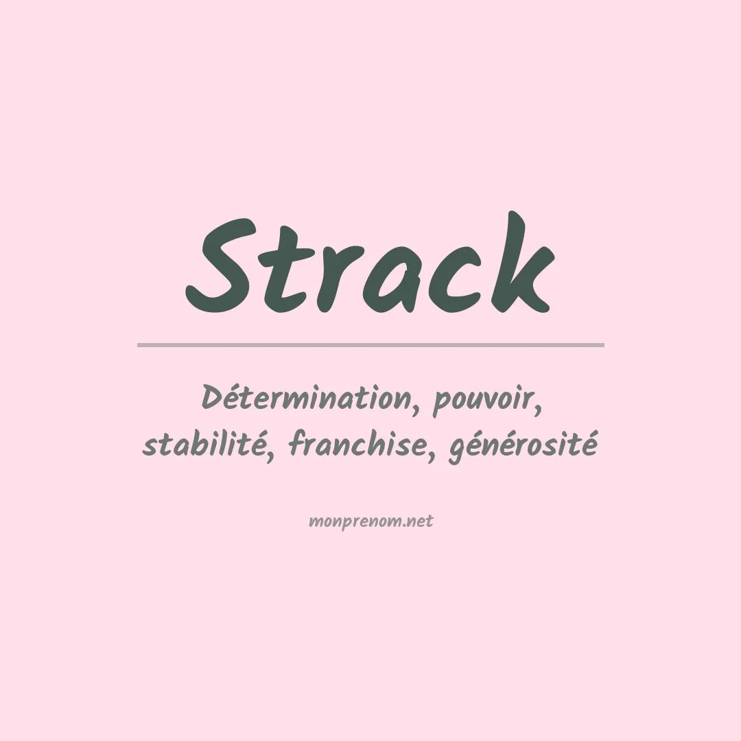 Prénom Strack