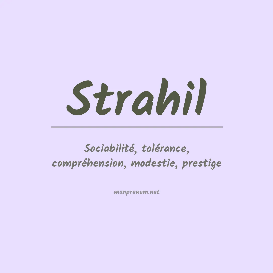 Signification du prénom Strahil