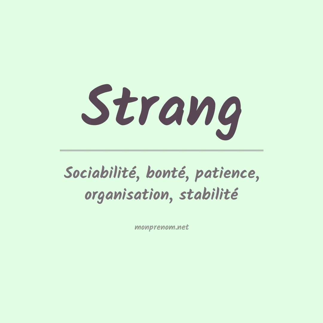 Prénom Strang