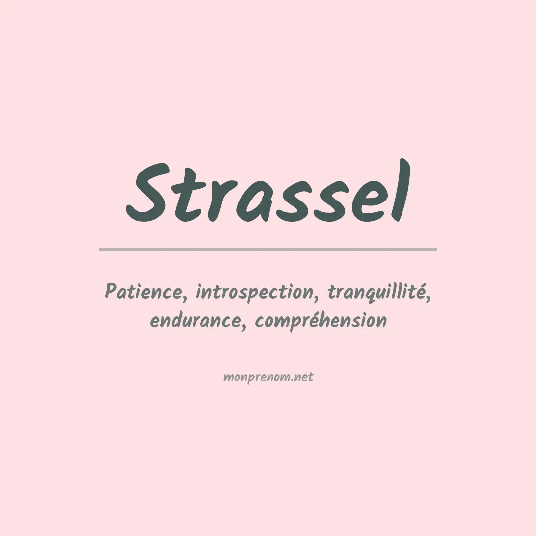 Prénom Strassel